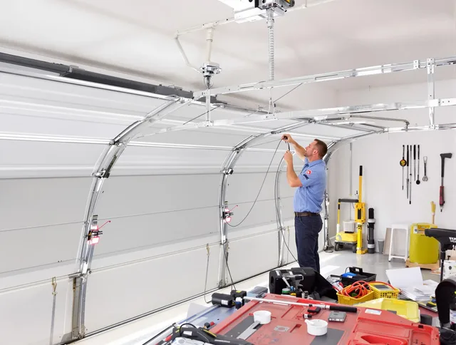 Garage door cable repair service by Bellflower Garage Door Repair in Bellflower