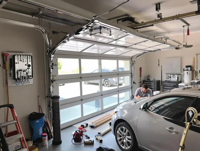 Garage door noise reduction service by Bellflower Garage Door Repair in Bellflower